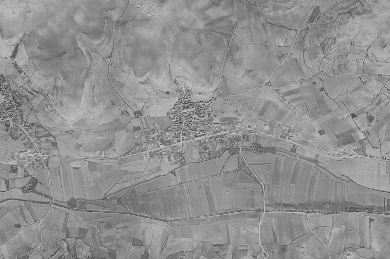 Ortofoto de 1956-1957 del núcleo de Fombellida