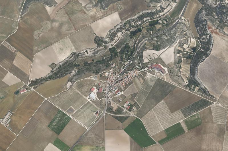 Ortofoto actual del núcleo de Fompedraza