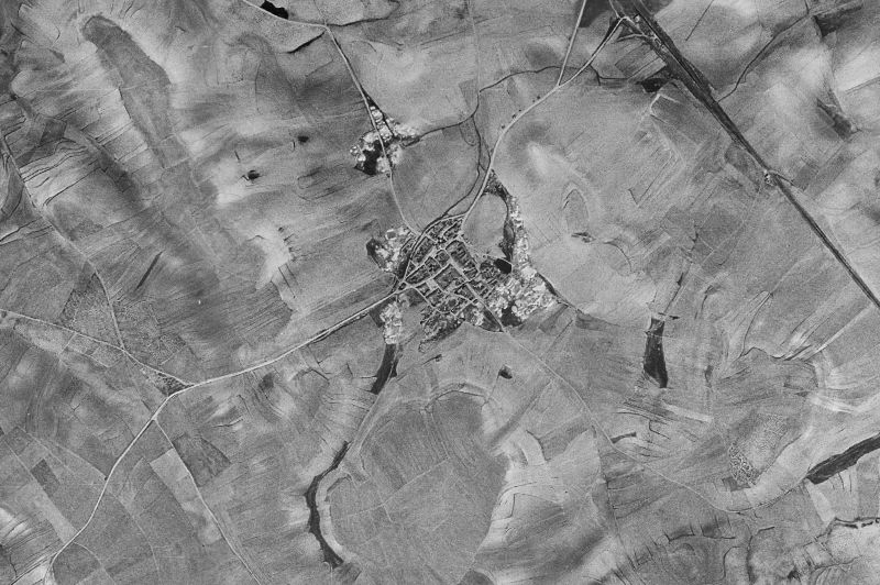 Ortofoto de 1956-1957 del núcleo de Fuente-Olmedo