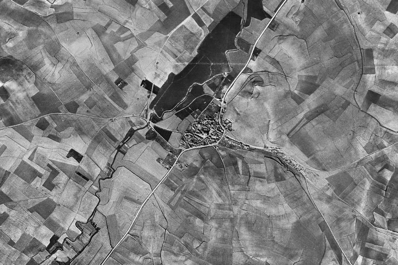 Ortofoto de 1956-1957 del núcleo de Gallegos de Hornija