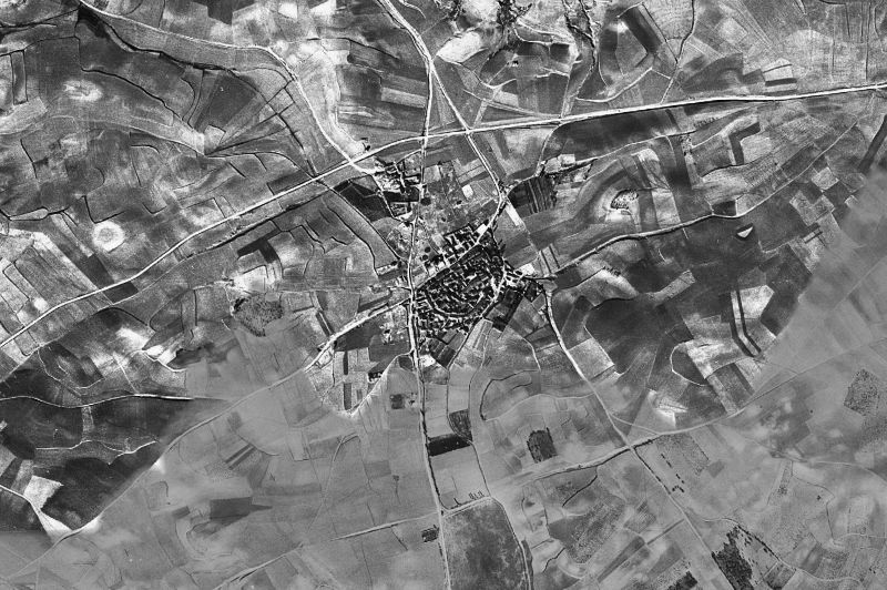 Ortofoto de 1956-1957 del núcleo de Geria