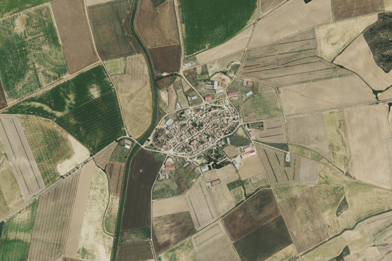 Ortofoto actual del núcleo de Herrín de Campos