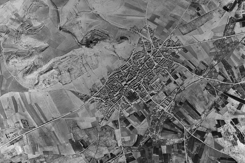 Ortofoto de 1956-1957 del núcleo de Íscar