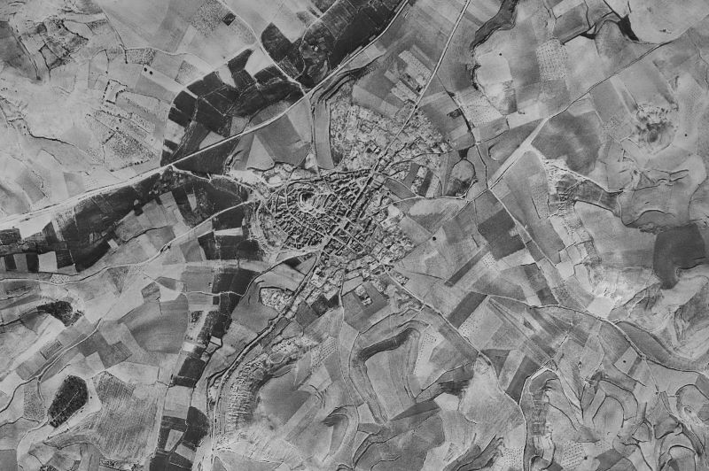 Ortofoto de 1956-1957 del núcleo de Langayo