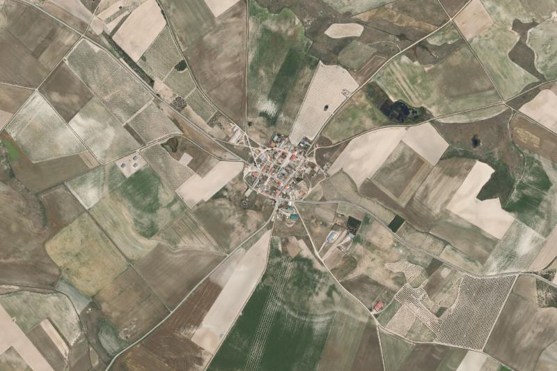 Ortofoto actual del núcleo de Llano de Olmedo