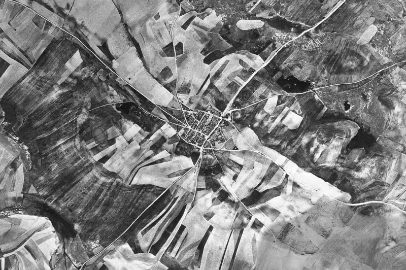 Ortofoto de 1956-1957 del núcleo de Llano de Olmedo