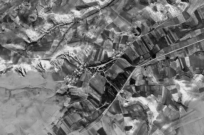 Ortofoto de 1956-1957 del núcleo de Manzanillo