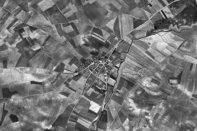 Ortofoto de 1956-1957 del núcleo de Marzales