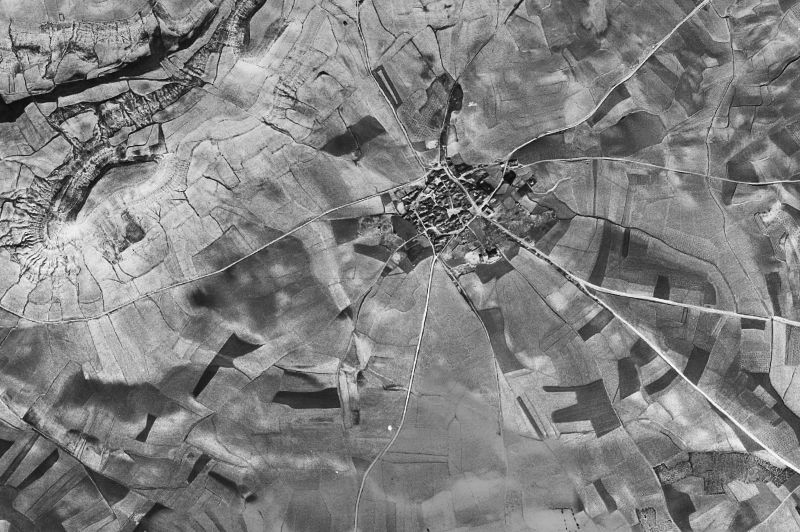 Ortofoto de 1956-1957 del núcleo de Matilla de los Caños