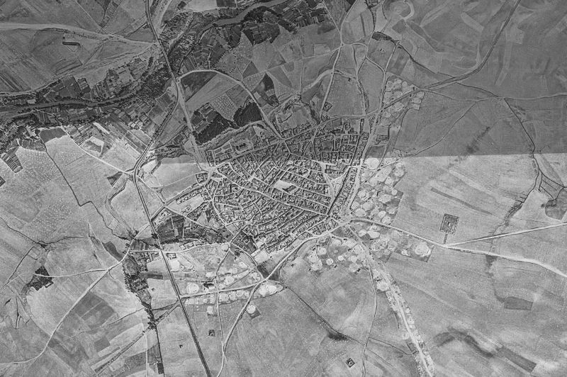 Ortofoto de 1956-1957 del núcleo de Mayorga