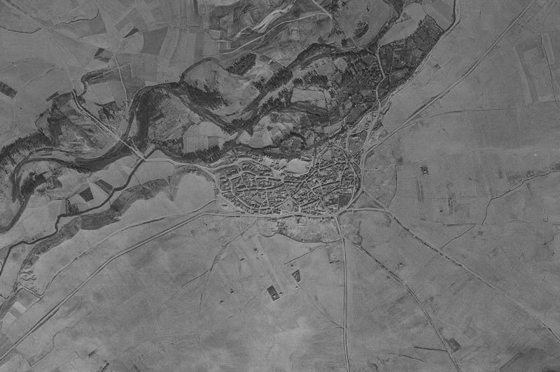 Ortofoto de 1956-1957 del núcleo de Melgar de Arriba