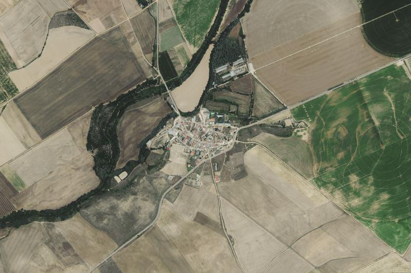 Ortofoto actual del núcleo de Monasterio de Vega