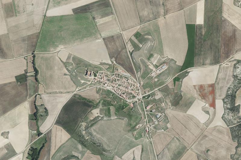 Ortofoto actual del núcleo de Montealegre de Campos