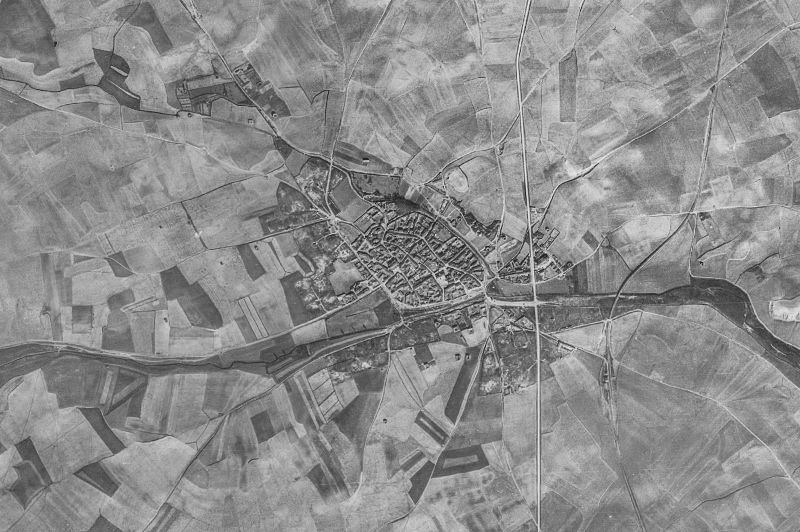 Ortofoto de 1956-1957 del núcleo de Moral de la Reina
