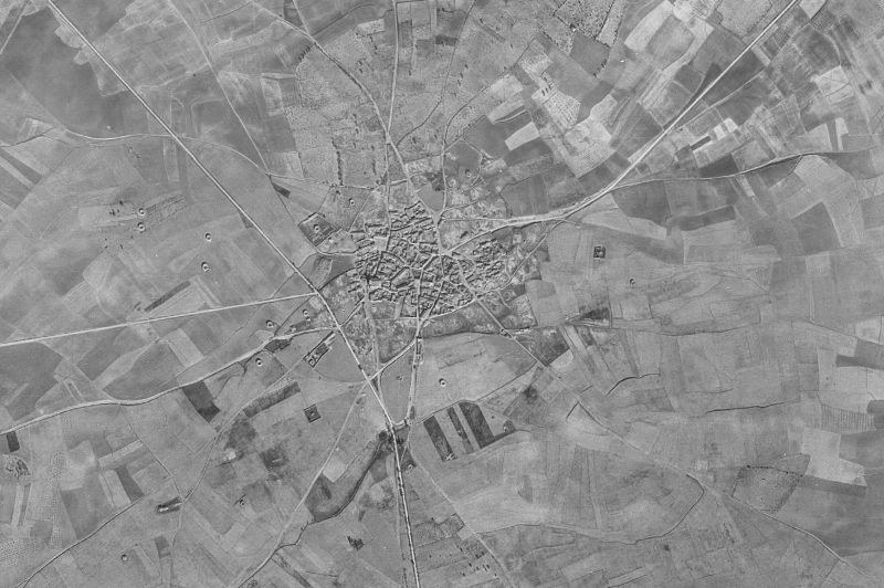 Ortofoto de 1956-1957 del núcleo de Morales de Campos