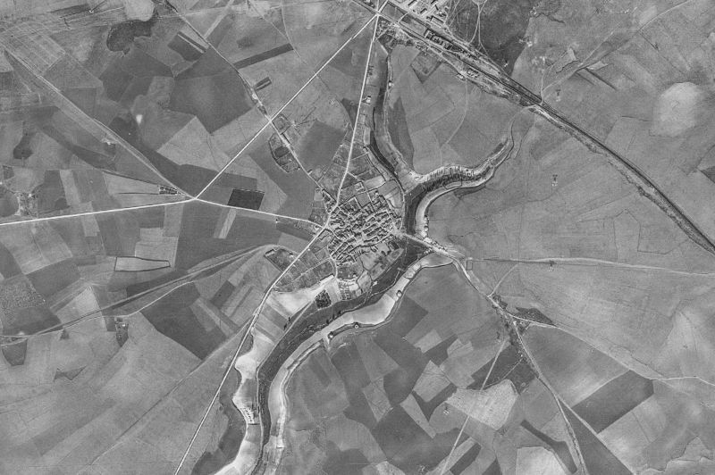 Ortofoto de 1956-1957 del núcleo de La Mudarra