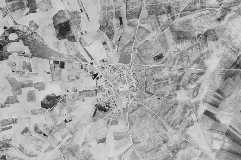 Ortofoto de 1956-1957 del núcleo de Muriel