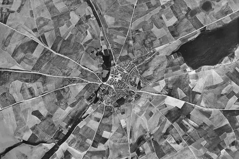Ortofoto de 1956-1957 del núcleo de Nueva Villa de las Torres