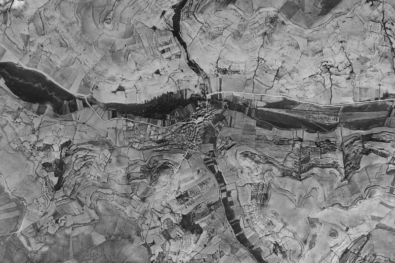 Ortofoto de 1956-1957 del núcleo de Olmos de Peñafiel
