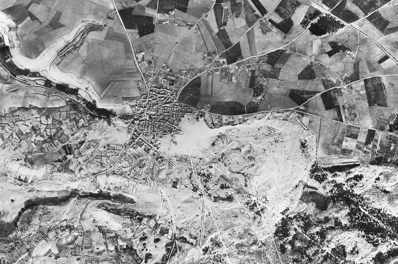 Ortofoto de 1956-1957 del núcleo de La Parrilla