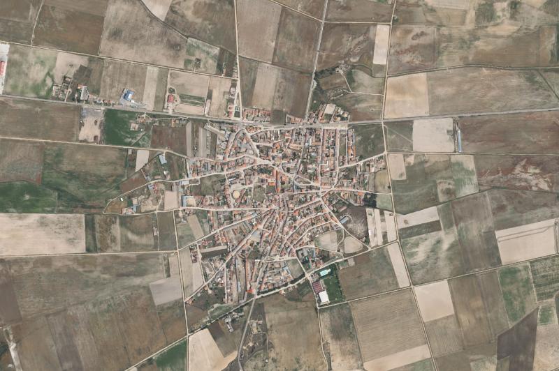 Ortofoto actual del núcleo de La Pedraja de Portillo