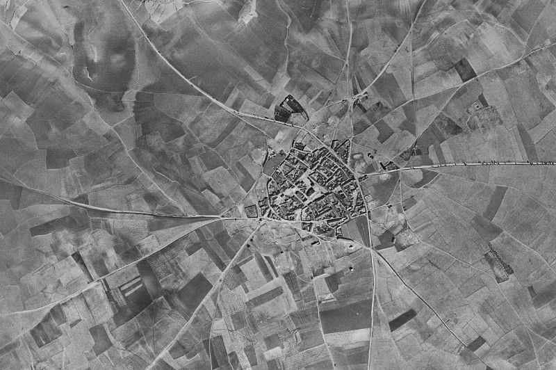 Ortofoto de 1956-1957 del núcleo de Pedrosa del Rey