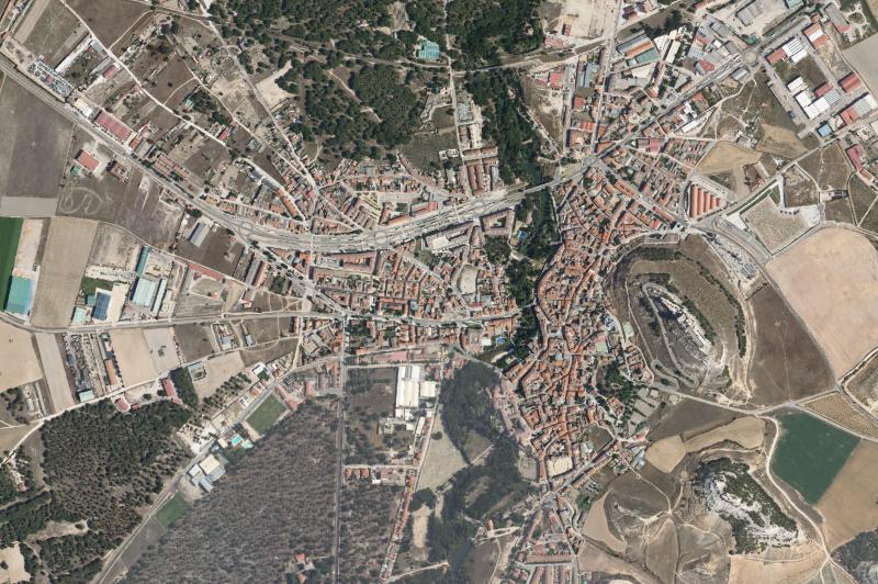 Ortofoto actual del núcleo de Peñafiel