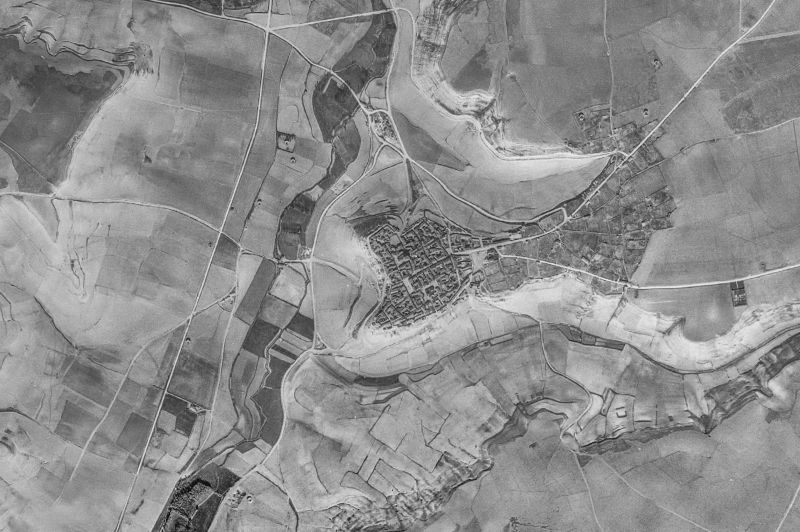 Ortofoto de 1956-1957 del núcleo de Peñaflor de Hornija