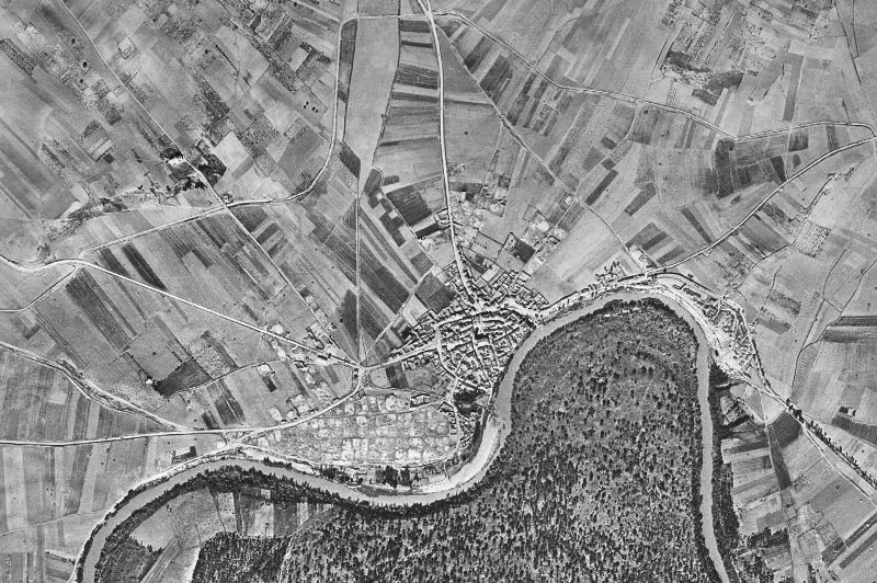 Ortofoto de 1956-1957 del núcleo de Pesquera de Duero