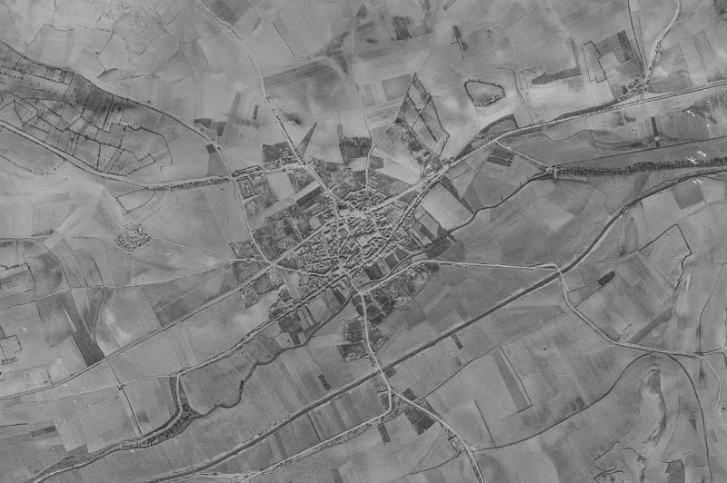 Ortofoto de 1956-1957 del núcleo de Piña de Esgueva