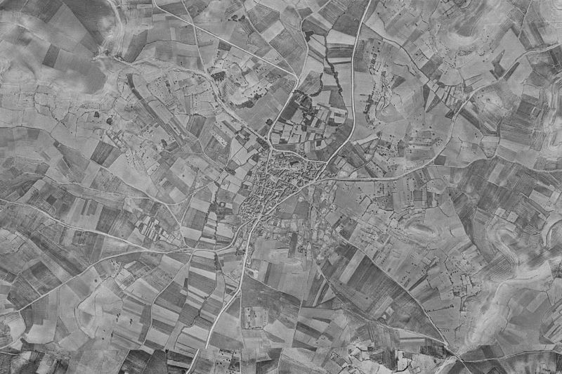 Ortofoto de 1956-1957 del núcleo de Piñel de Abajo