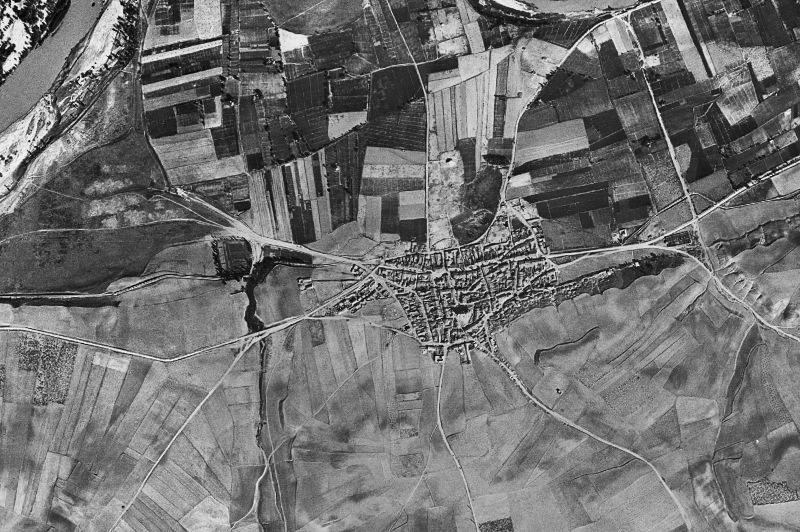 Ortofoto de 1956-1957 del núcleo de Pollos
