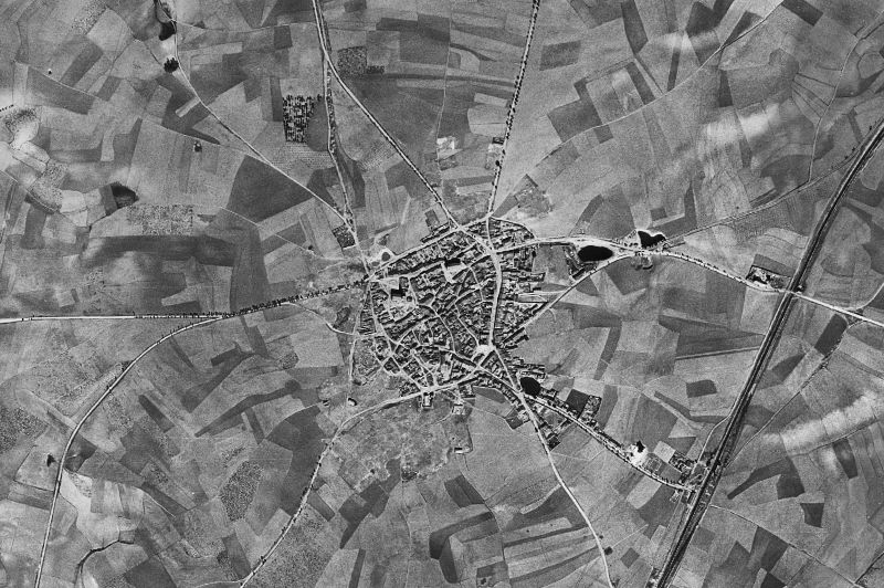 Ortofoto de 1956-1957 del núcleo de Pozaldez