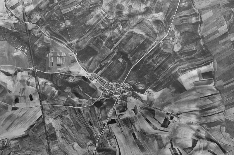Ortofoto de 1956-1957 del núcleo de Puras