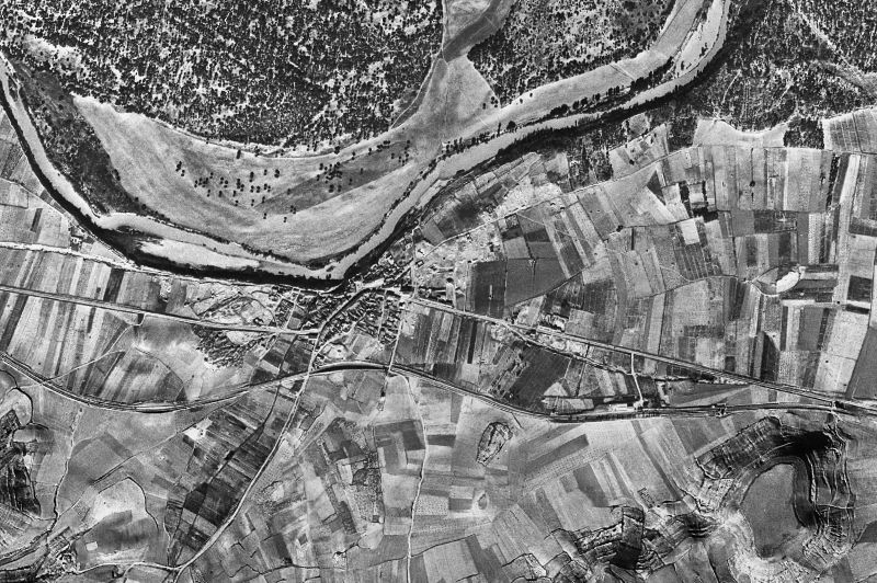 Ortofoto de 1956-1957 del núcleo de Quintanilla de Arriba