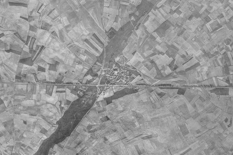 Ortofoto de 1956-1957 del núcleo de Quintanilla del Molar
