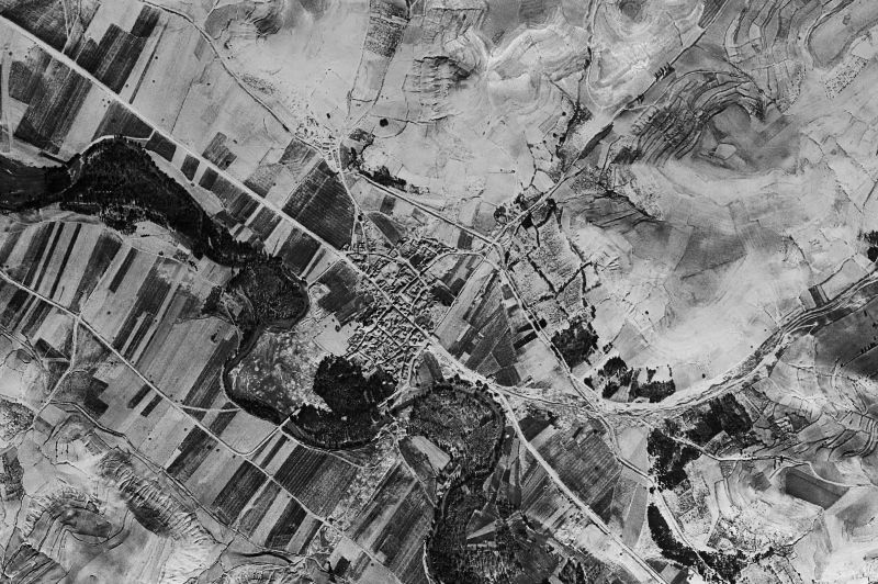 Ortofoto de 1956-1957 del núcleo de Rábano