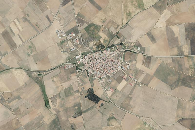 Ortofoto actual del núcleo de Roales de Campos
