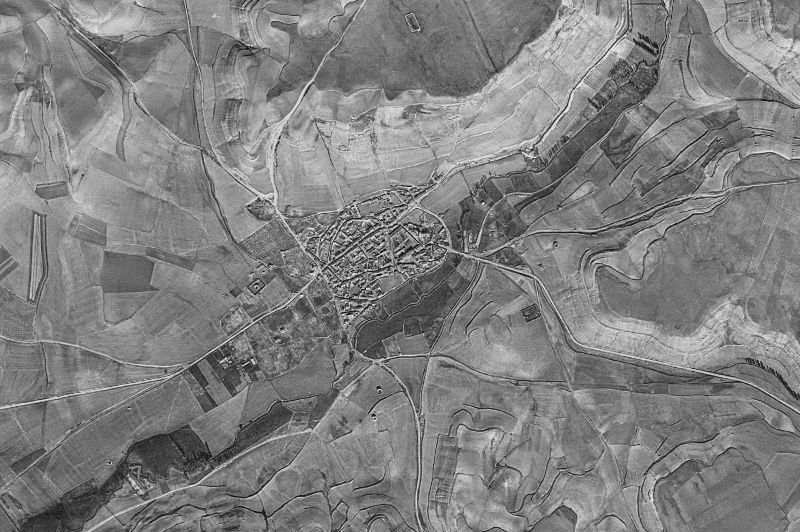 Ortofoto de 1956-1957 del núcleo de San Cebrián de Mazote