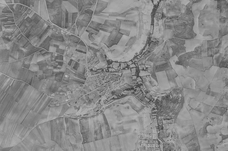 Ortofoto de 1956-1957 del núcleo de San Llorente