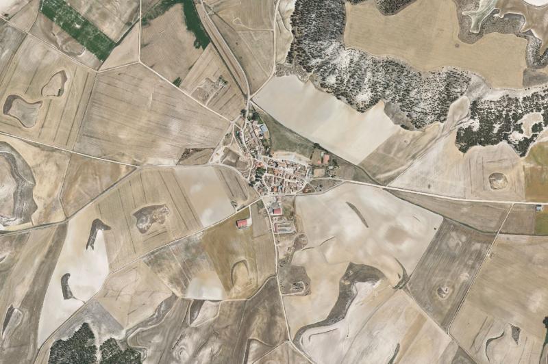 Ortofoto actual del núcleo de San Martín de Valvení