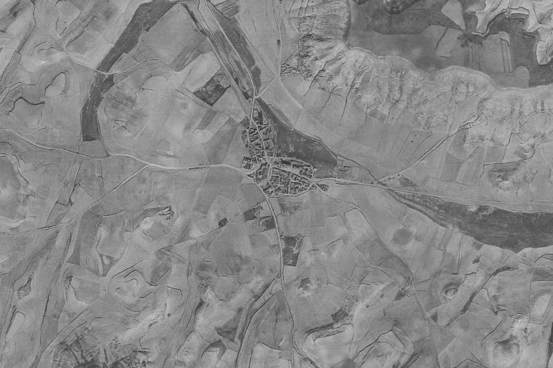 Ortofoto de 1956-1957 del núcleo de San Martín de Valvení