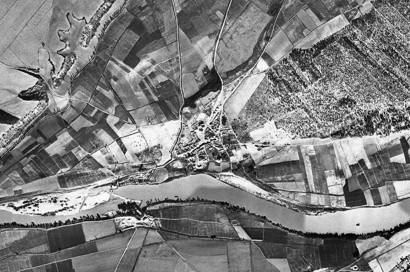 Ortofoto de 1956-1957 del núcleo de San Miguel del Pino