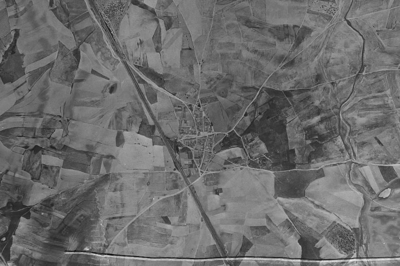 Ortofoto de 1956-1957 del núcleo de San Pablo de la Moraleja
