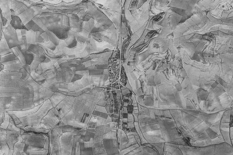 Ortofoto de 1956-1957 del núcleo de San Pelayo