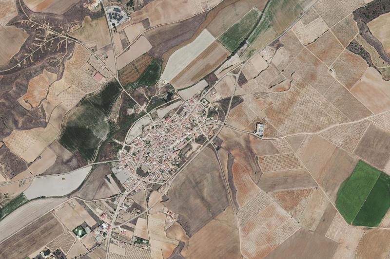 Ortofoto actual del núcleo de San Román de Hornija