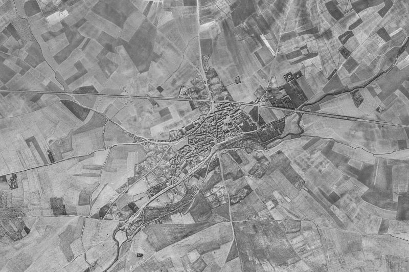 Ortofoto de 1956-1957 del núcleo de Santa Eufemia del Arroyo