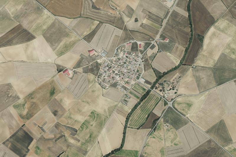 Ortofoto actual del núcleo de Santervás de Campos