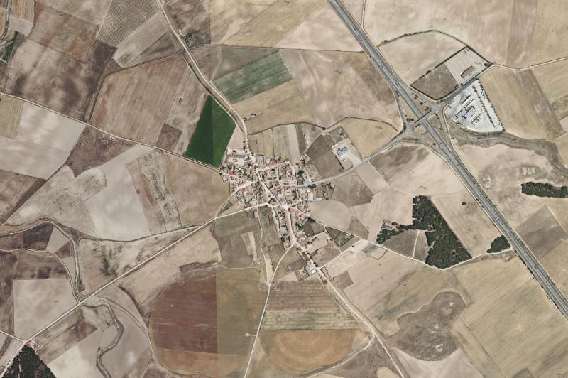 Ortofoto actual del núcleo de San Vicente del Palacio