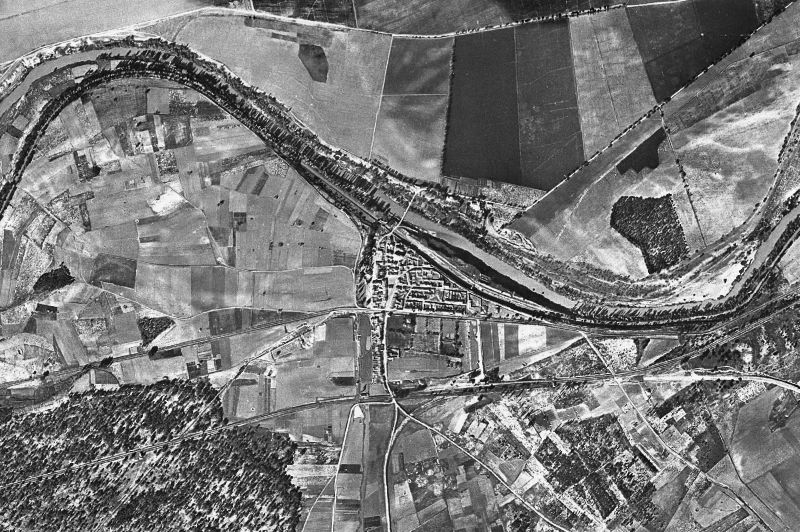 Ortofoto de 1956-1957 del núcleo de Sardón de Duero